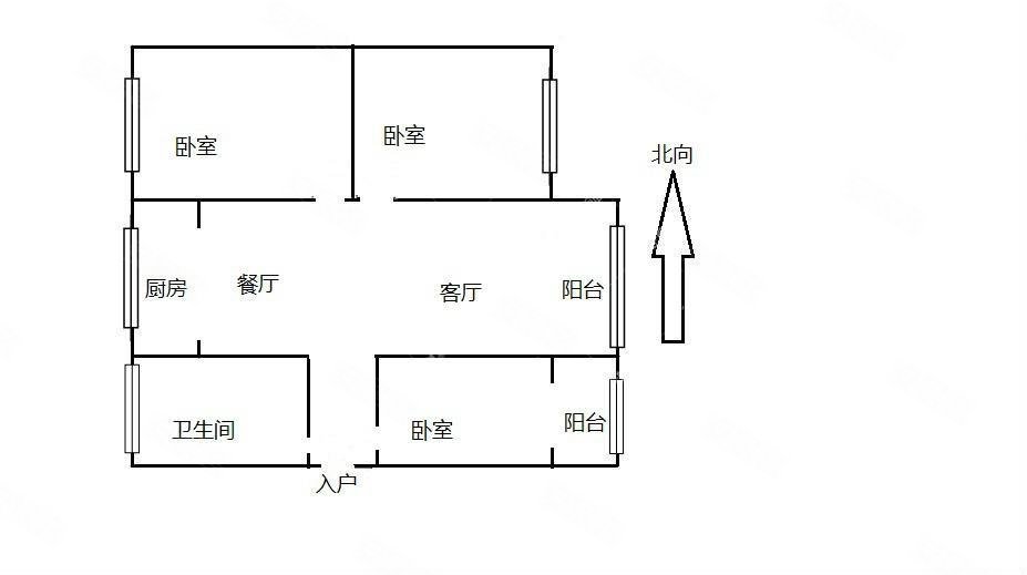 红云 昆八中 3房精装 红云小区 南北通透 一梯两户,红云a区二手房,75