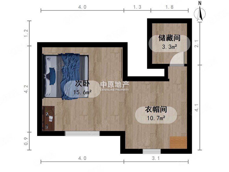 水木天成阁林园2室2厅1卫105.42㎡南北125万