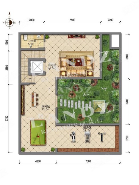 北合院原始毛坯户型!有钥匙随时可看,安静私密,居住舒适