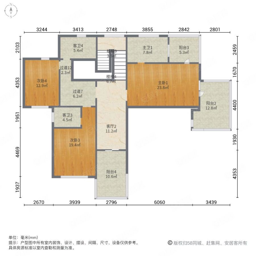 碧源月湖(别墅)8室4厅7卫509.18㎡南北1800万