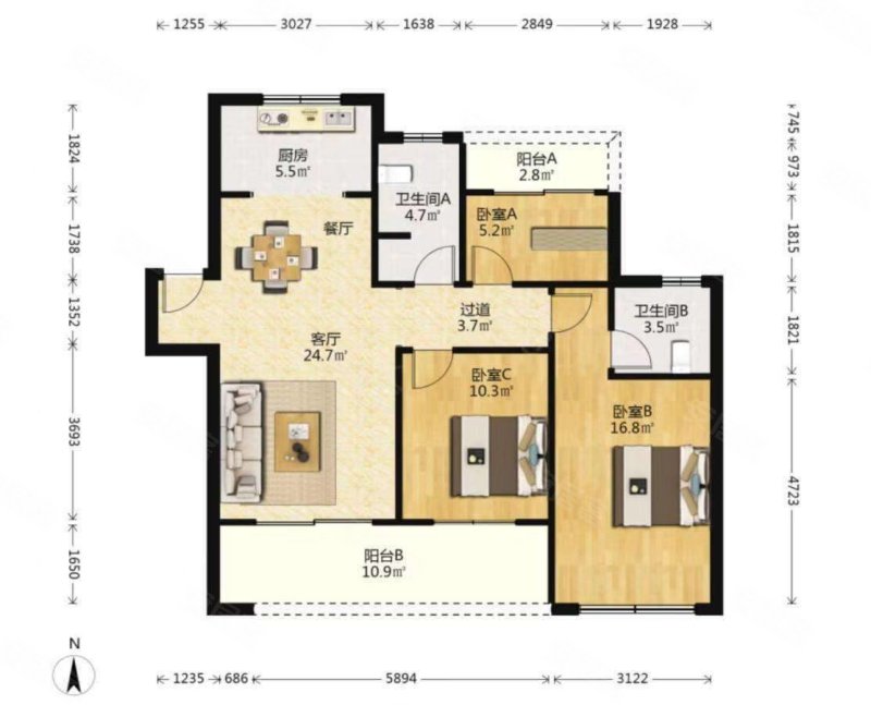 急售 空港新城 枫叶国际旁 绿地国宝21城3期 3室2卫