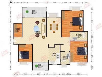 帕佳图观龙4室2厅2卫126㎡东南99万