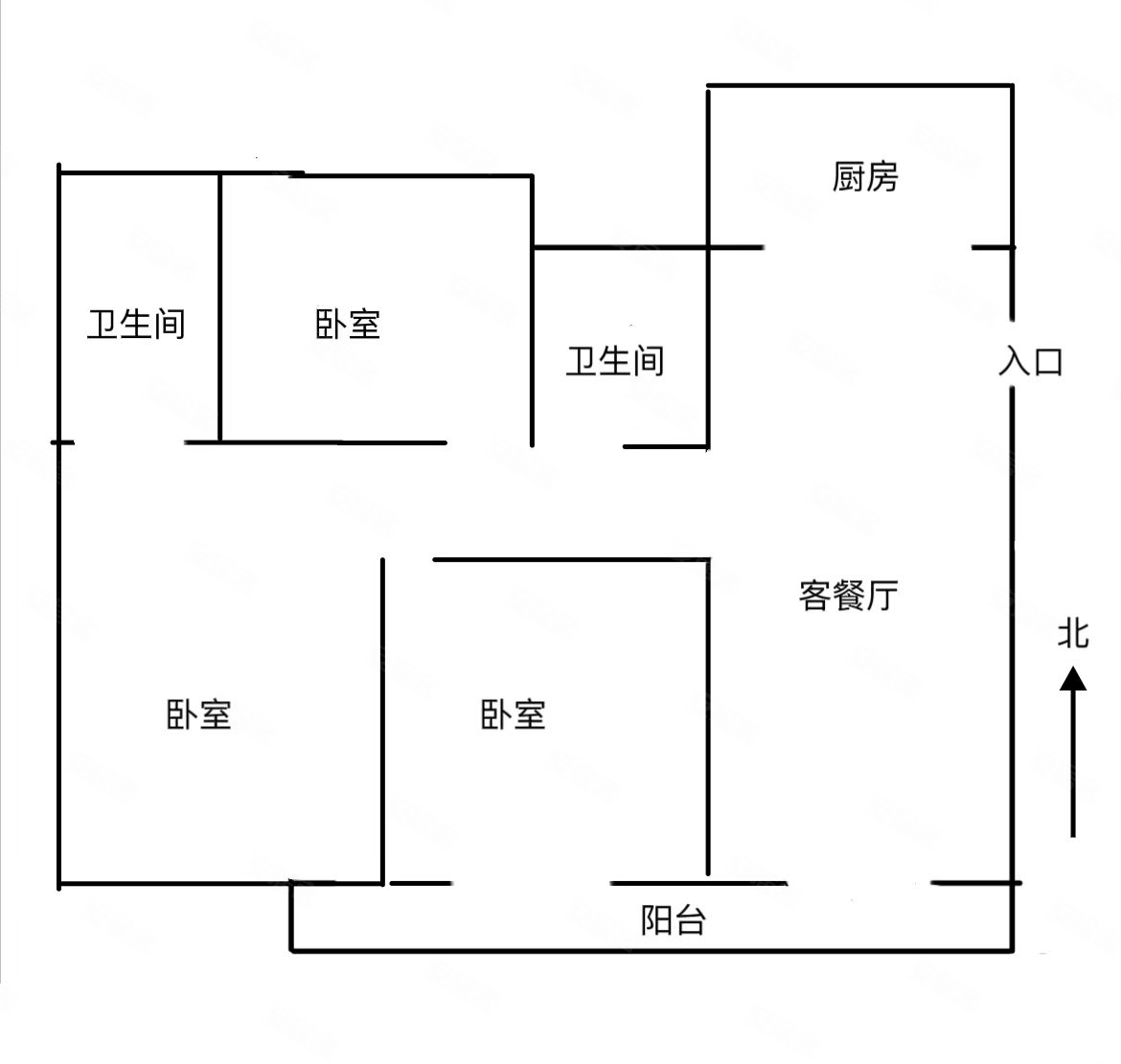 领地蘭台府3室2厅2卫125㎡南北69万