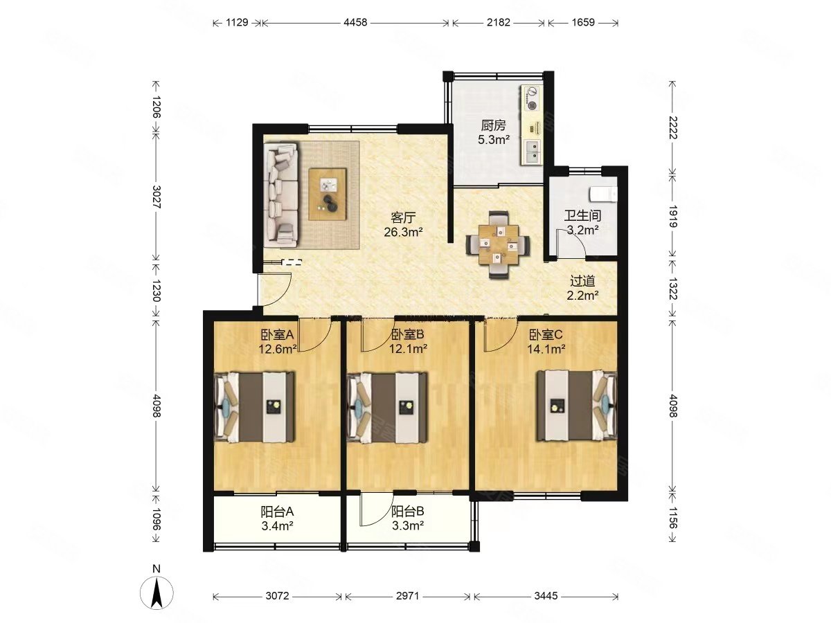 急售中正规三室双阳南朝南精装储藏室诚心卖价好谈