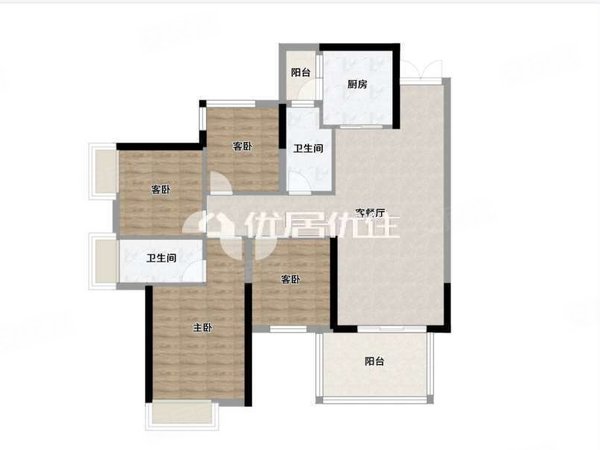 【多圖】金科博翠山(一期),大沙田租房,金科博翠山4房2廳2衛配齊拎包