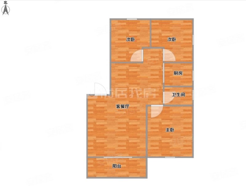 江南馨园3室1厅1卫92㎡南北72万