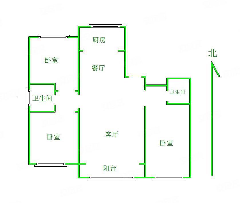 花郡玫瑰园3室2厅2卫141㎡南北138万