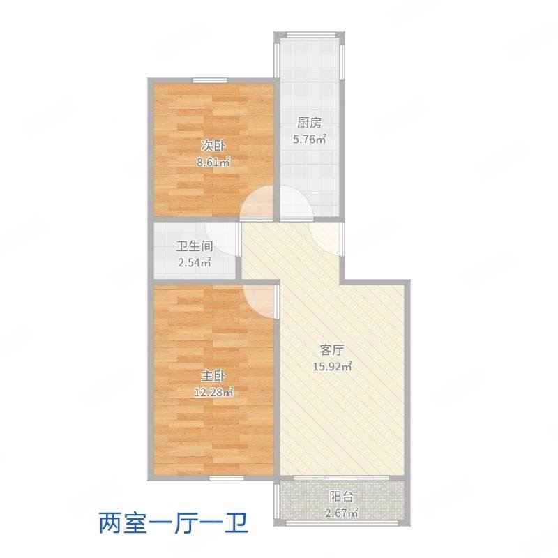 新村(二区)2室1厅1卫60㎡南北24万