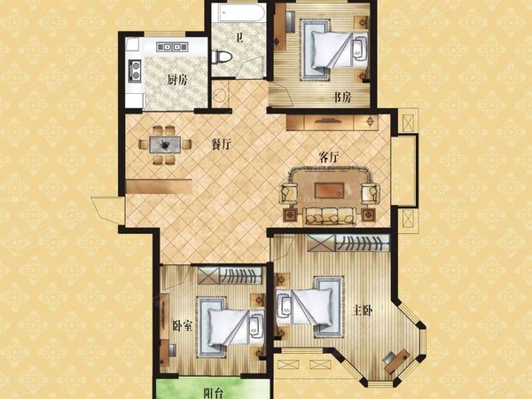 金色池塘纯水岸押一付一直租丨无杂费第一人民医院西区植物