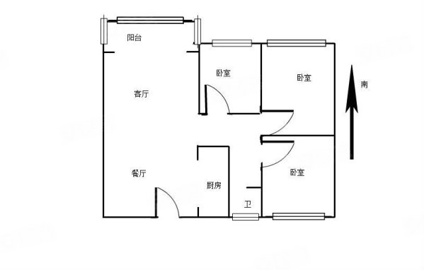 建业贰号城邦3室2厅1卫110㎡南北108万