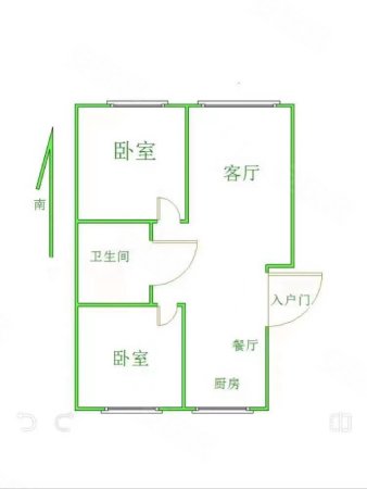 天天向上2室2厅1卫98.73㎡南北62.8万