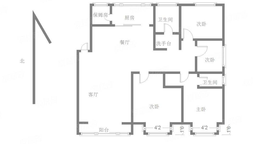 翰林学府(任城)5室2厅2卫171.11㎡南北150万