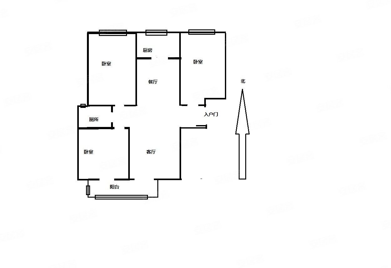 水印城3室2厅精装修116平住房楼层好视野无