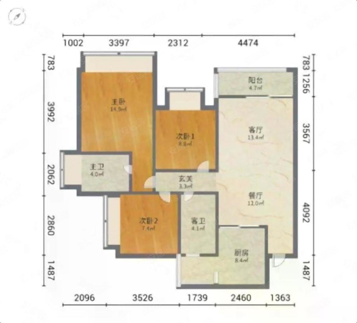 成都房产网>成都二手房>成华二手房>双桥子二手房>成发紫悦府>1200
