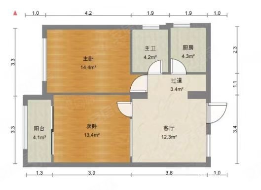 灵新小区(1013弄)2室1厅1卫80.7㎡南北388万