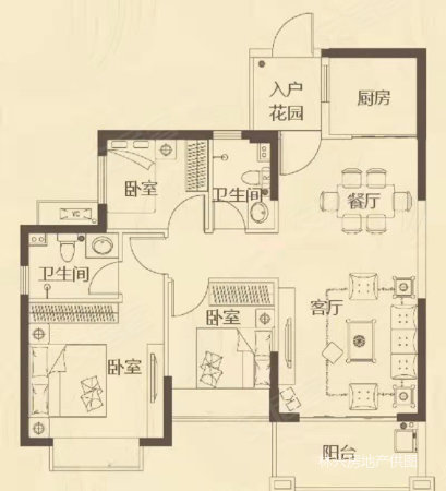 龙光尚悦轩3室2厅2卫107㎡南北107万