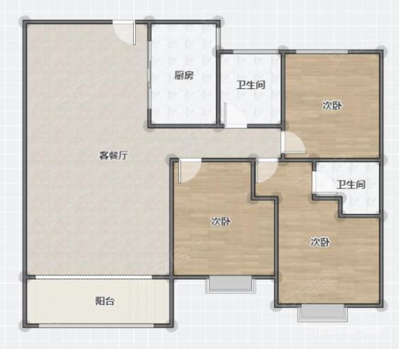 锦绣荆江领寓3室2厅2卫139㎡南北86万