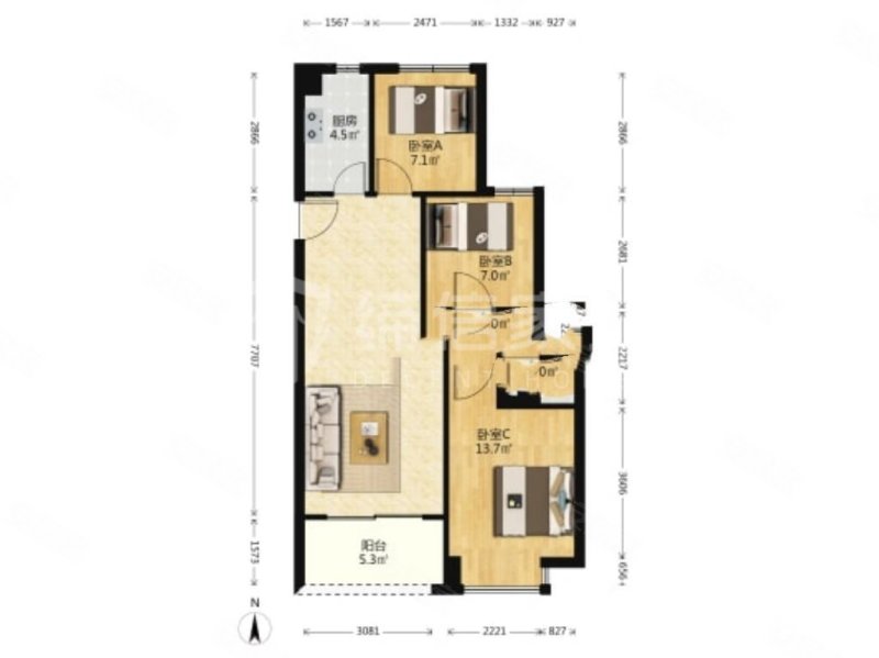 恒大翡翠龙庭 3室2厅  一手可更名 精装修 看房方便