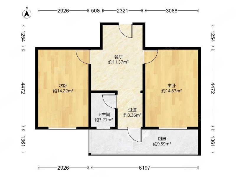 市委党校宿舍2室1厅1卫70.23㎡南130万