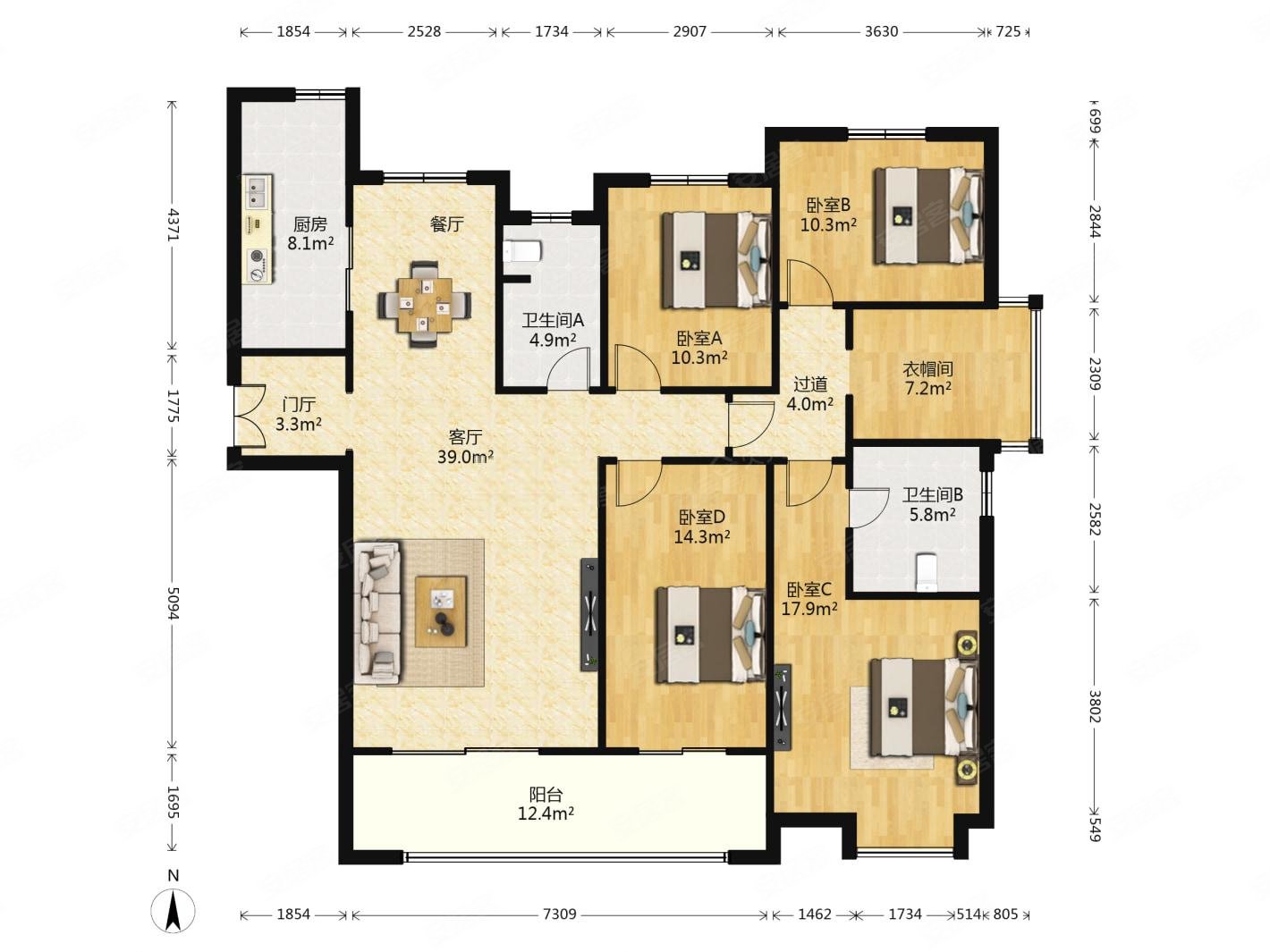 中海凤凰熙岸二期电梯房满五南向采光好商品住宅