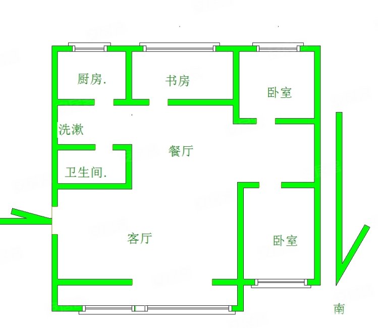 泰和苑3室2厅1卫123㎡南北71万