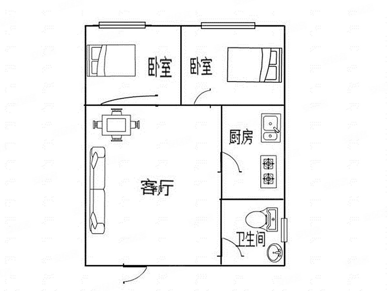 城美维多利亚公寓2室2厅1卫79㎡北93万