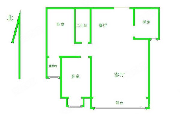 景秀江山2室2厅1卫92㎡南北65.3万