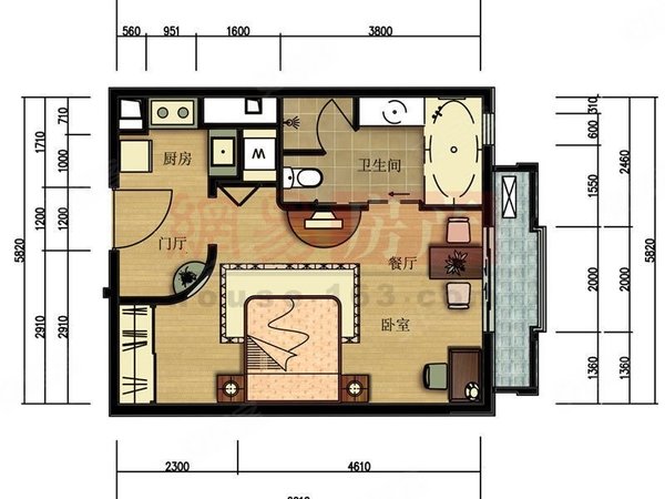 东  整租公寓30平大开间 配套齐全,拧包入住 近公交出租房源真实图片