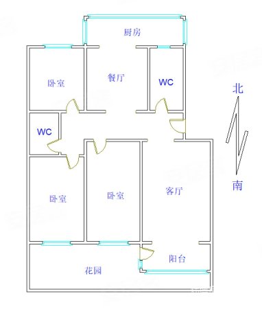 博杨小区(桥西)3室2厅2卫146㎡南北88万