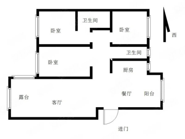 南湖燕园3室2厅2卫139㎡南北77万