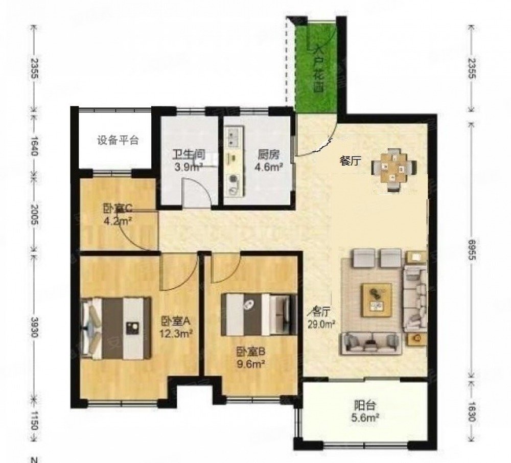 宝能城三期次新房超低总价能大谈有车位看房随时