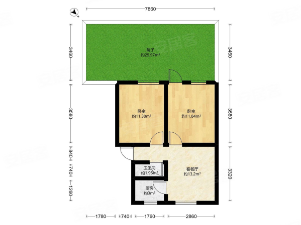 高岩新村2室1厅1卫59.3㎡东70万