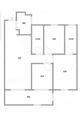 奎元住宅A区3室2厅2卫120㎡东90万