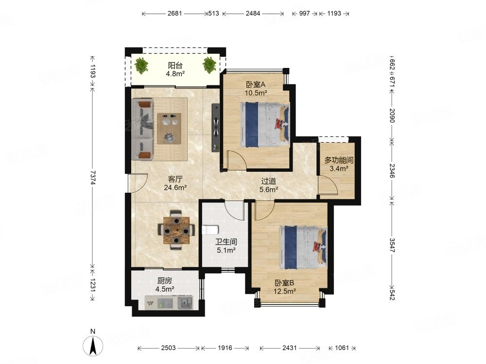 国华新都3室158万元隆重出售快快