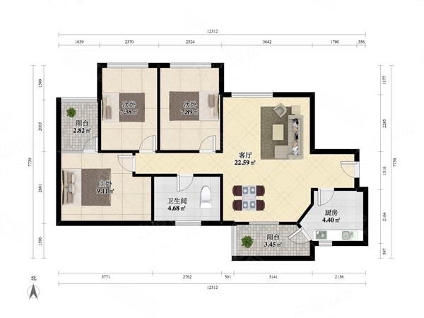深圳罗湖黄贝岭海富花园海富花园 大三房 南向 业主好讲话 出租看房