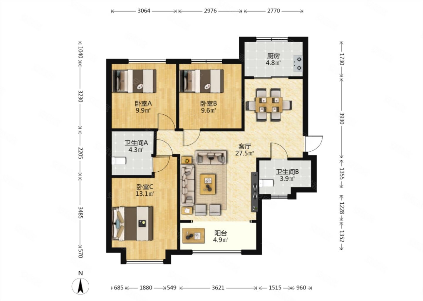 兰亭御湖城西区 长风商务区次新小区 大红本满二 交通便利