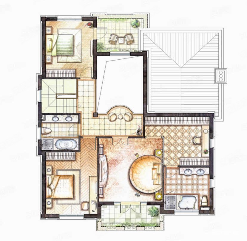 东郊紫园4室3厅4卫342.7㎡南北3400万