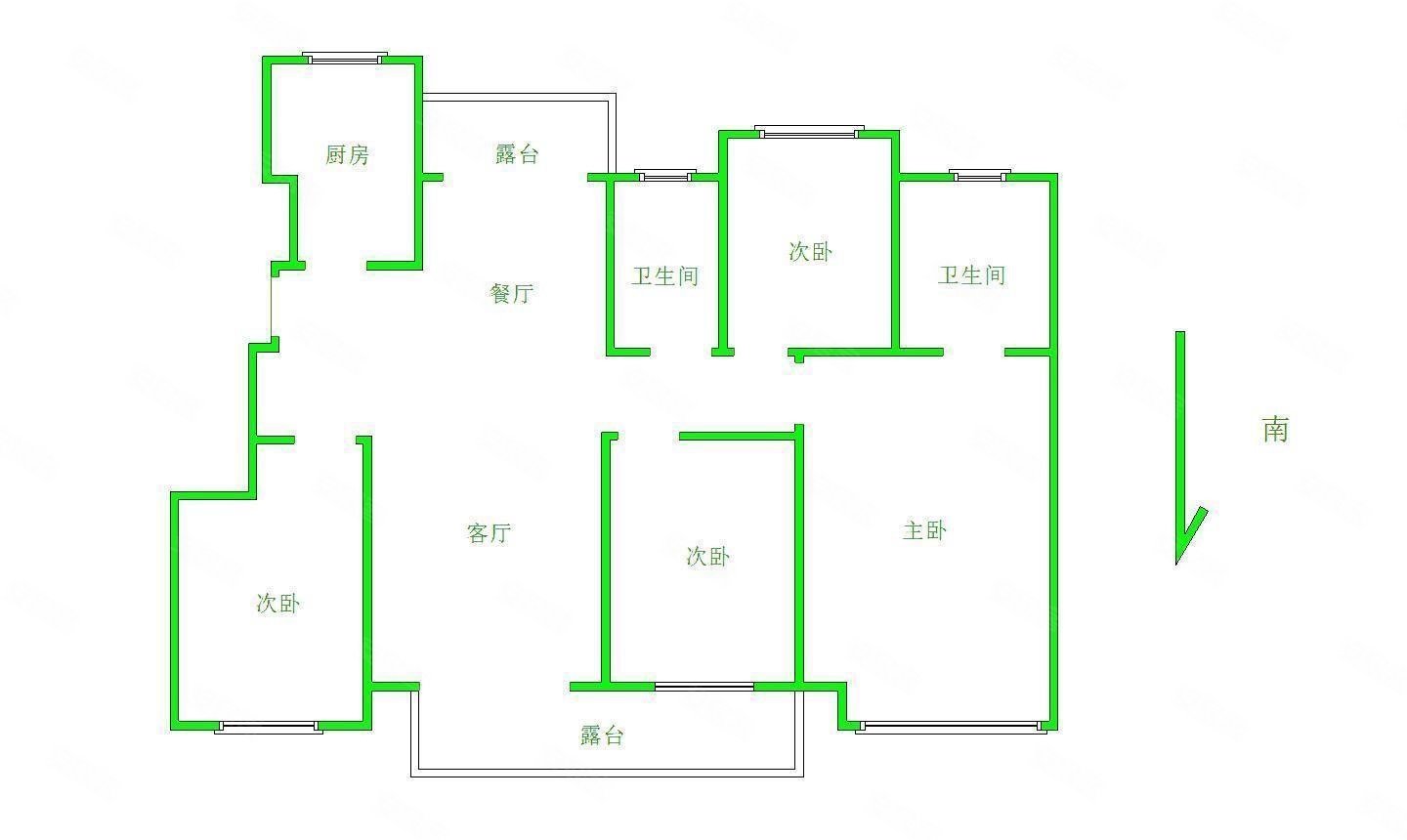 160平绿都洛阳府4室2厅满二采光好周边商圈成熟