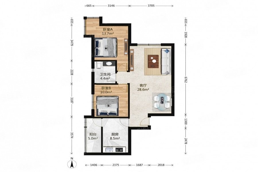 兰德华庭 商业配套成熟 交通便捷 近地铁 近医院 满五