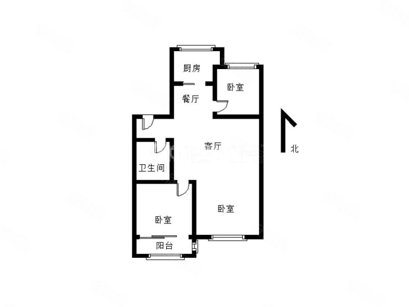 银马小区3室2厅1卫92.73㎡南北42万