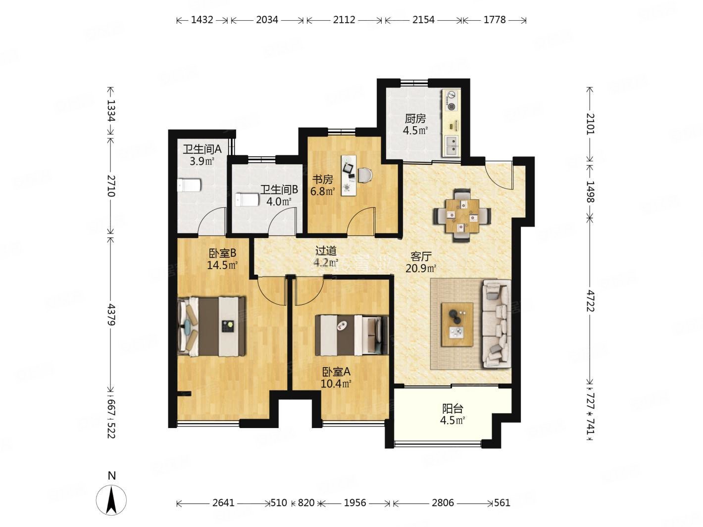 建发阳光城璞悦 次新房 近地铁 产权清晰 小三房 双卫生间