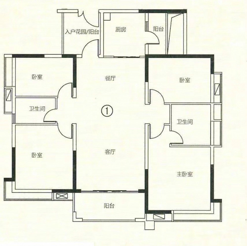越秀岭南山畔4室2厅2卫155㎡南785万