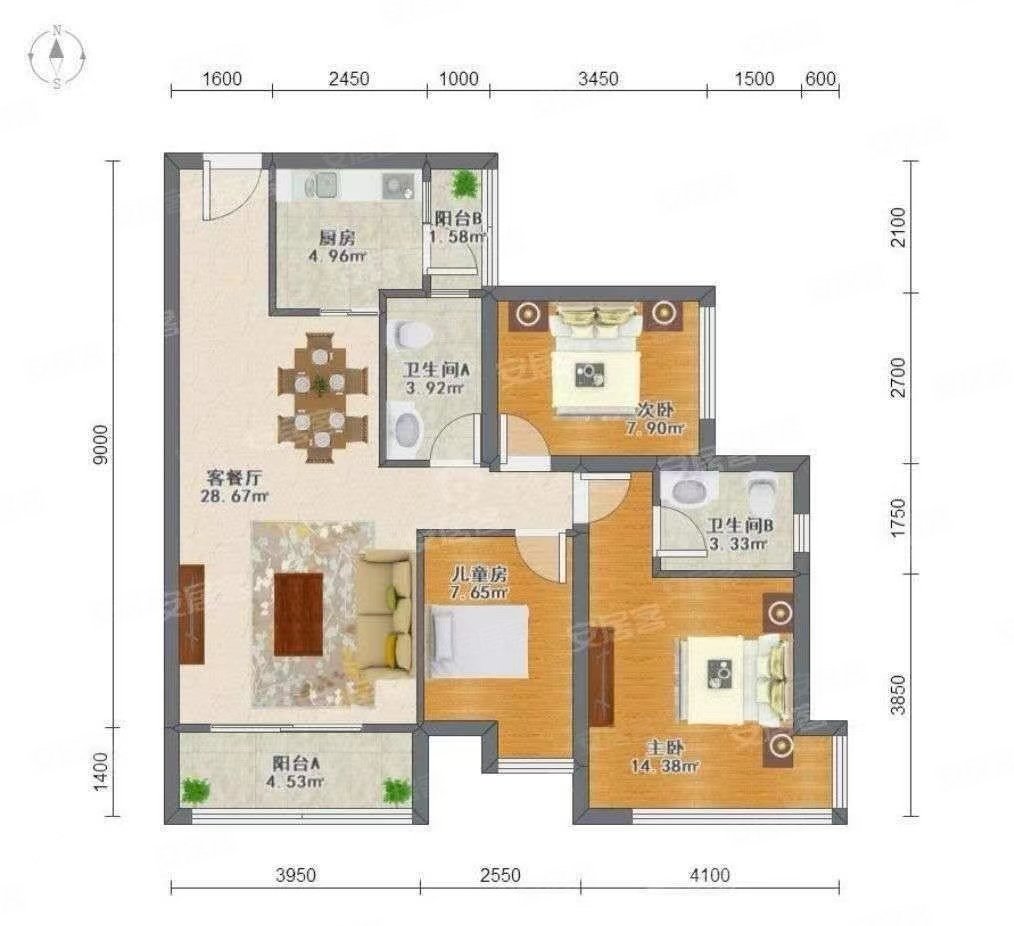 时代倾城精装修交通便利商业配套成熟带电梯正南朝向