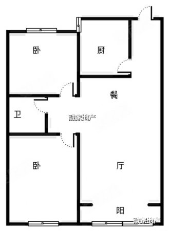 世茂原山首府2室2厅1卫93㎡南119.9万