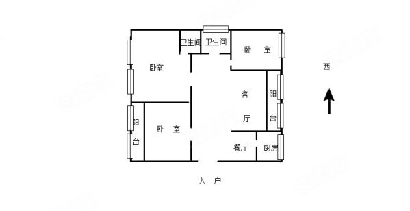 瑞星花园3室2厅2卫134㎡西98.5万