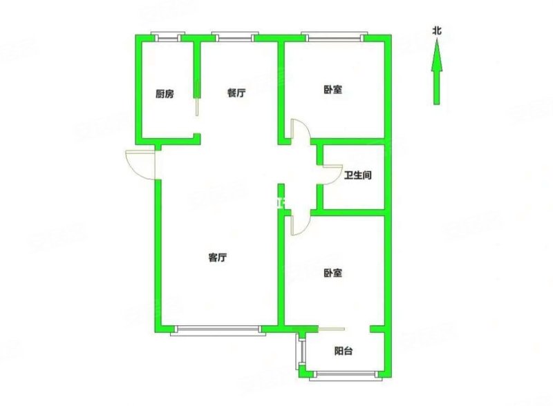 华旭红郡2室1厅1卫93㎡南北46.8万