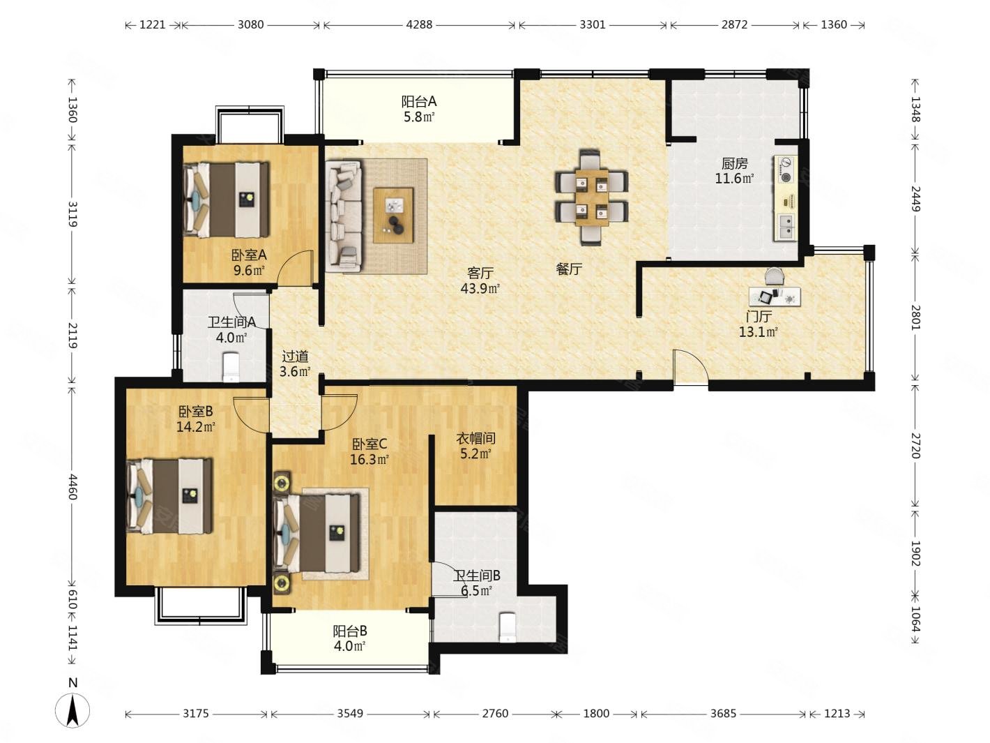 南北通透 高楼层视野好 有电梯 出行方便 停车方便 双卫,曲江公馆和园