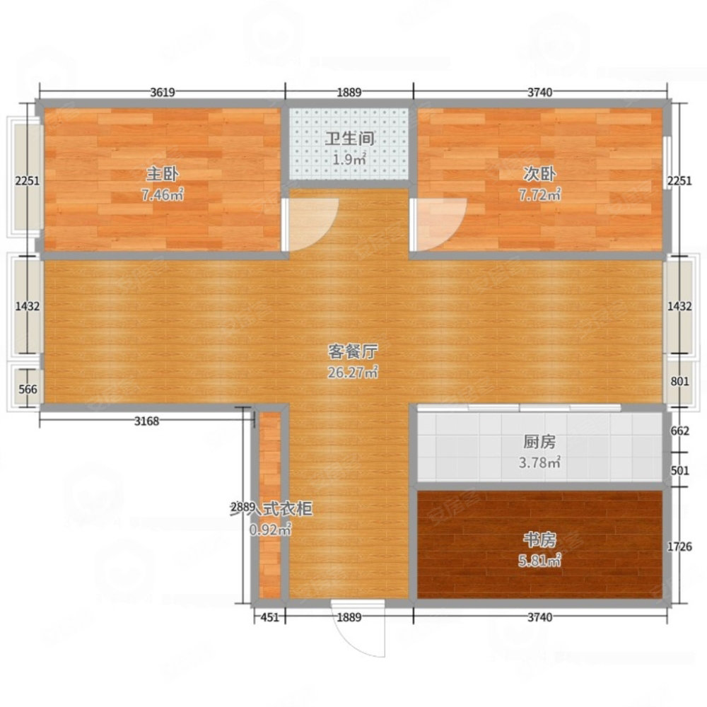 秀山湖壹号3室2厅2卫104.15㎡南北123万