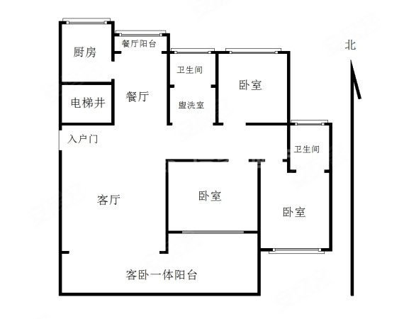 佳和美景3室2厅2卫138㎡南北71万