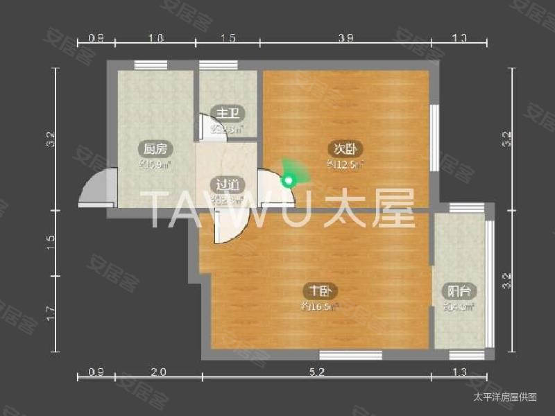 临沂七村2室1厅1卫55.55㎡南北340万